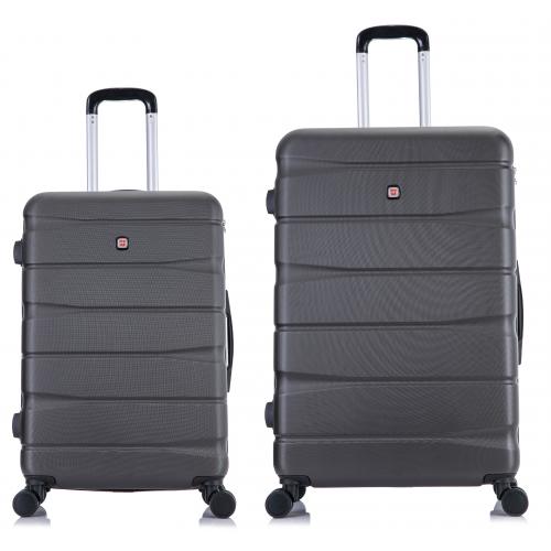  סט 2 מזוודות איכותיות קשיחות גודל 24+20 "  SWISS  כולל מנעול קודן