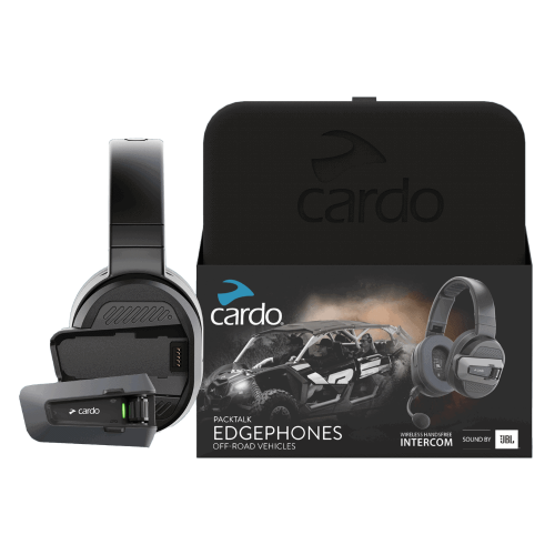 אוזניות קשת Cardo PACKTALK Headphones כולל יחידת EDGE מבית CARDO